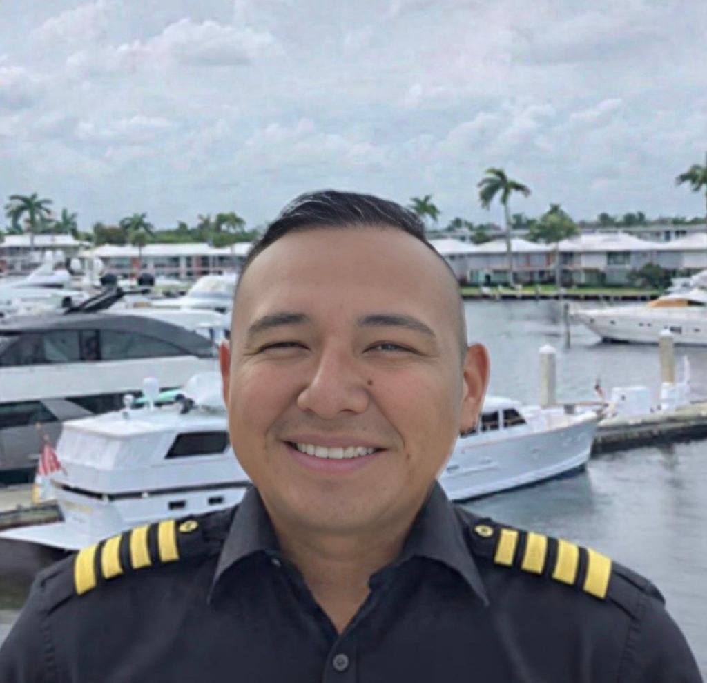 Captain Eduardo Velasco Tadeo in uniform smiling